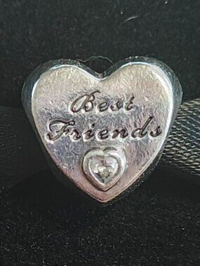 Authentic Pandora Friendship Heart Charm – 791727CZ Sterling Silver (Retired)